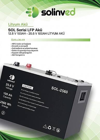 25,6 V 100AH LITHIUM BATTERY