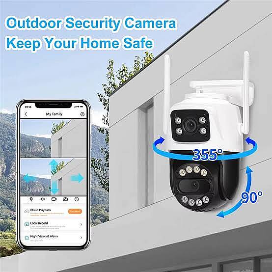 AV-S304 4MP Wifi Çift Yönlü Ses Çift Lensli Kamera - 1