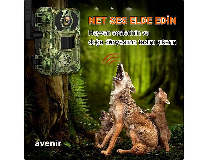 AV-S440H 4MP 3.6mm Lens 4G Solar SD Kart Destekli Fotokapan Kamera - 2