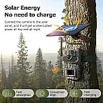 AV-S443H 3MP 4G Solar Kamera 940nm No-Glow Kamuflaj Avcılık Doğal Yaşam Kamerası Fotokapan - 4
