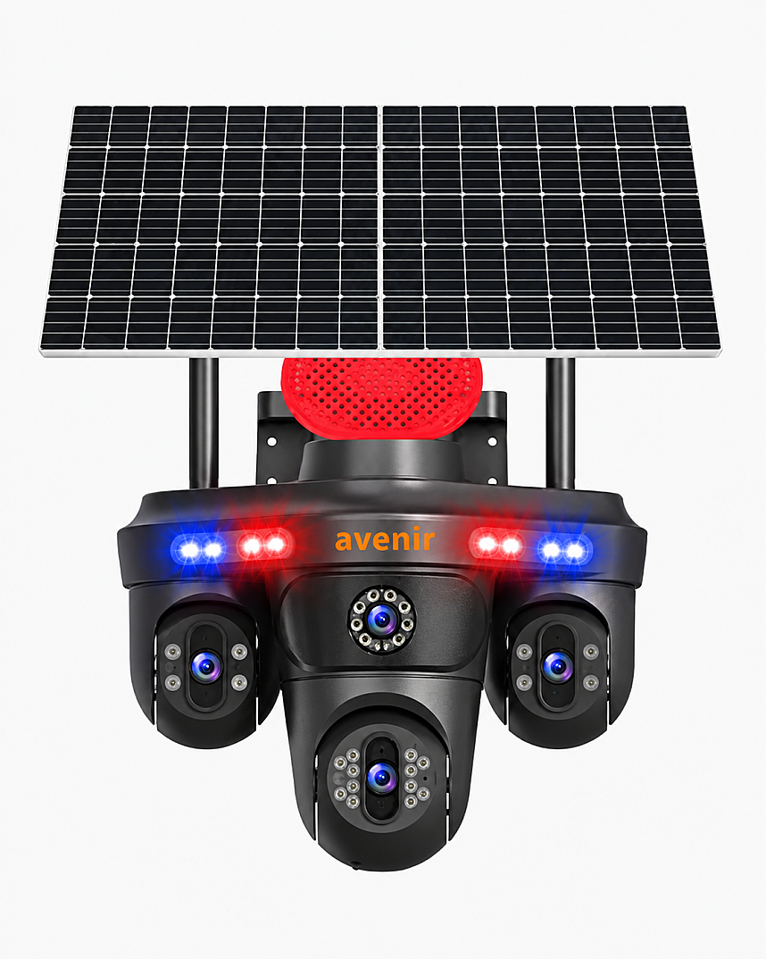 AVENİR AV-S439 4G 3 Kameralı 3PTZ Solar eSIM Güvenlik Kamerası - 1