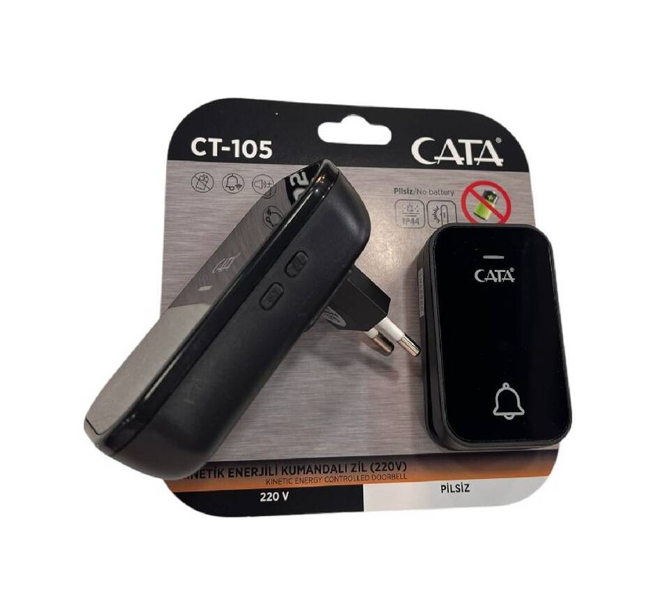 Cata Uzaktan Kumandali Zil Ct-105 220v Sıyah  - 1