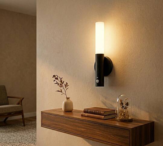 CT-5250 KUMRU ŞARJLI LED DUVAR APLİK GÜNIŞIĞI SİYAH - 3