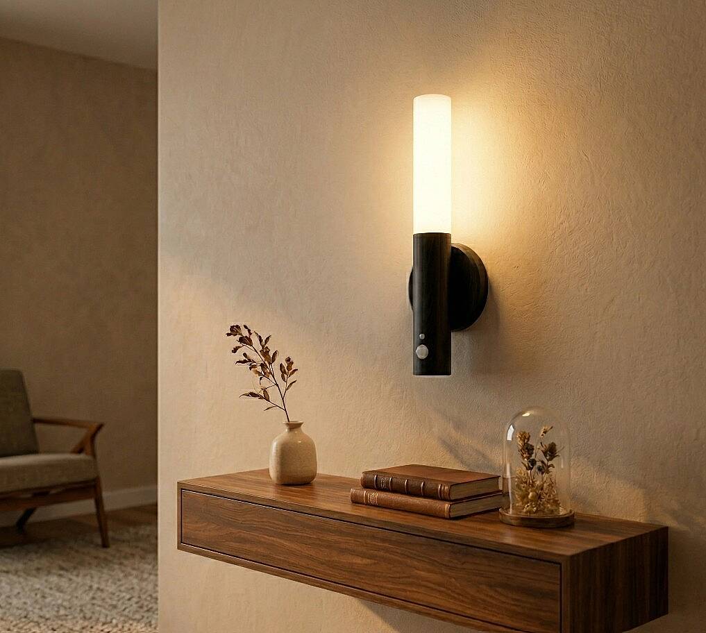 CT-5250 KUMRU ŞARJLI LED DUVAR APLİK GÜNIŞIĞI SİYAH - 3