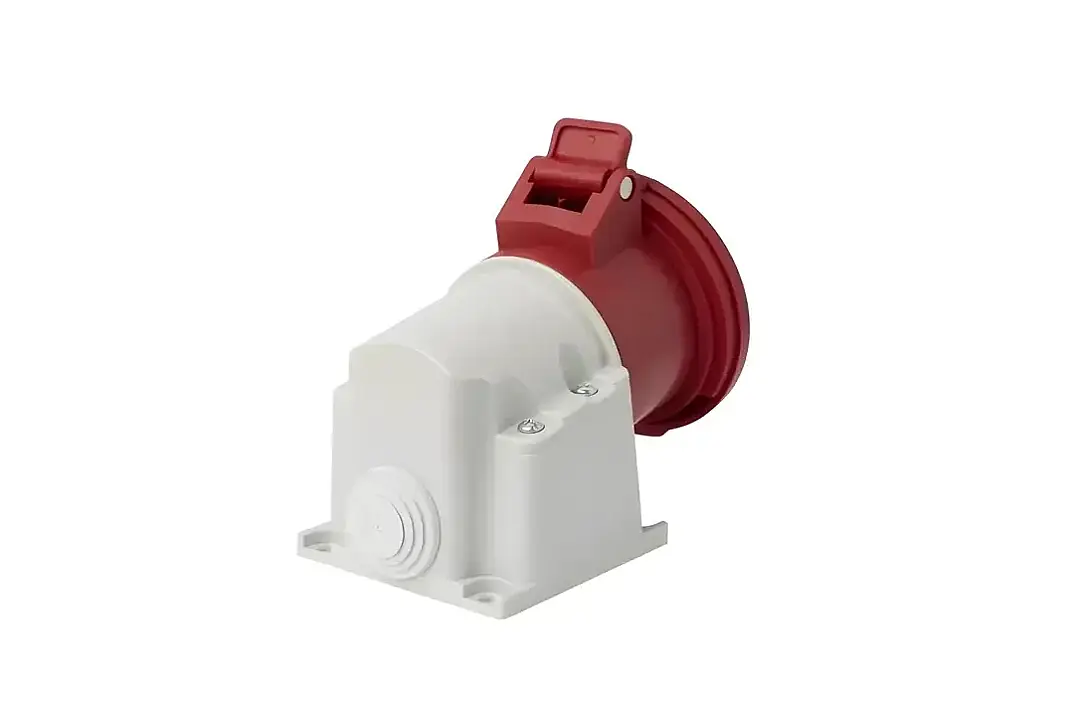 Ever Charger Eğik Duvar Prizi Üç Faz 32 A 400V 3P+N+PE IP44 Kırmızı Vidalı Bağlantı - 3