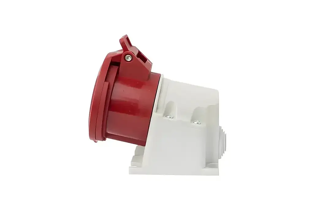 Ever Charger Eğik Duvar Prizi Üç Faz 32 A 400V 3P+N+PE IP44 Kırmızı Vidalı Bağlantı - 2