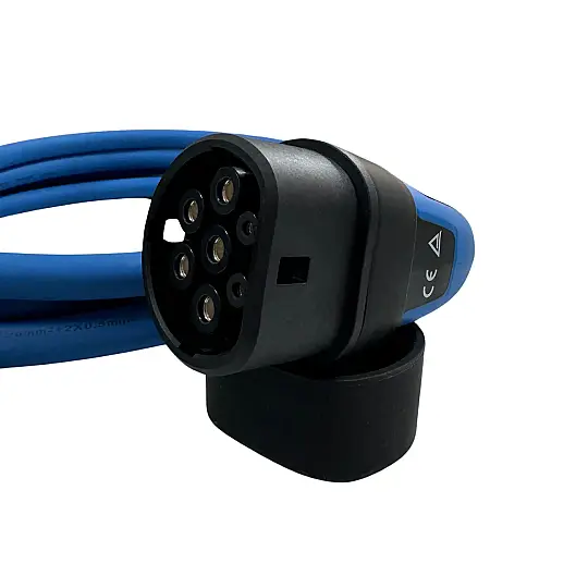 Ever Charger TİP 2 Elektrikli Araç Şarj Kablosu Mavi 2.5 m - 5