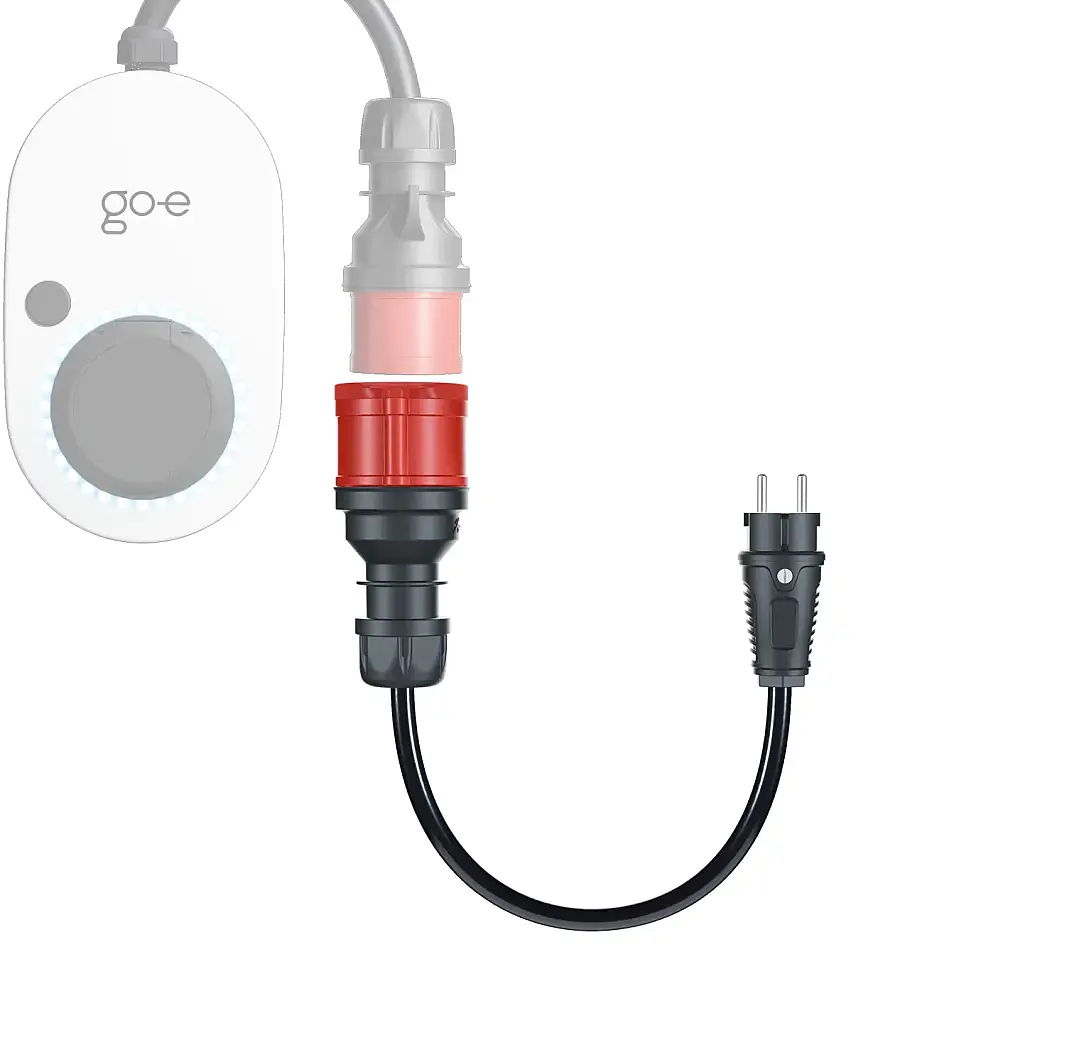 GO-E Charger Gemini Flex Mobil İçin Dönüştürücü 32 A CEE Kırmızı Fişi (5x32) EV Tipi (220V) - 3