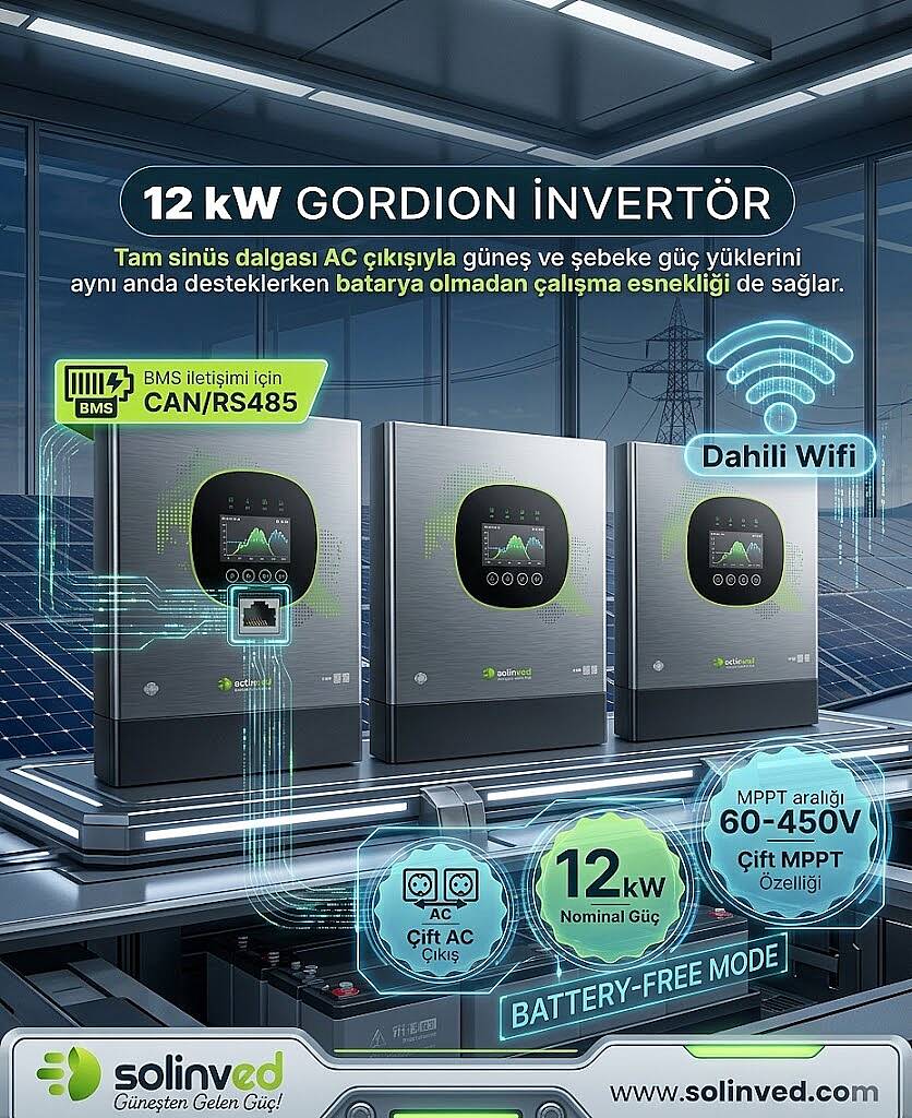 GORDİON SERİES 12 KW 48V MPPT OFF-GRİD İNVERTER - 2