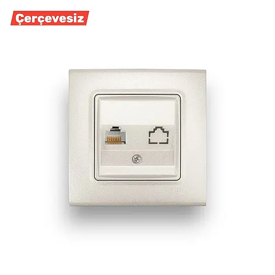 LİNNERA LİFE TEKLİ NÜMERİS CAT3 MEK KAPAK SEDEF BEYAZ (ÇERÇEVE HARİÇ) 90443013
